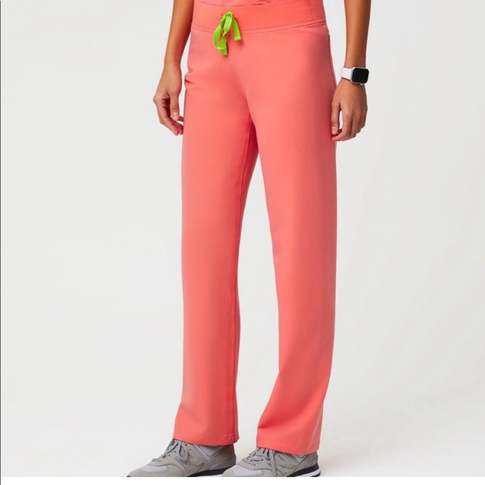 NWT Figs hot coral pants